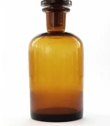 Empty brown apothecary bottle