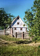 Historic Black Forest farmhouse among trees