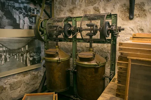 Historic copper distillation equipment in Provence
