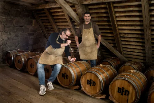 Distillers sampling Barrel Cut from an oak barrel