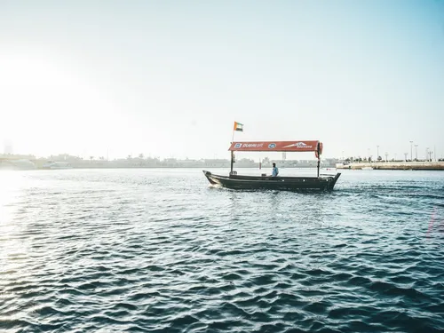 Traditional abra boat on Dubai Creek