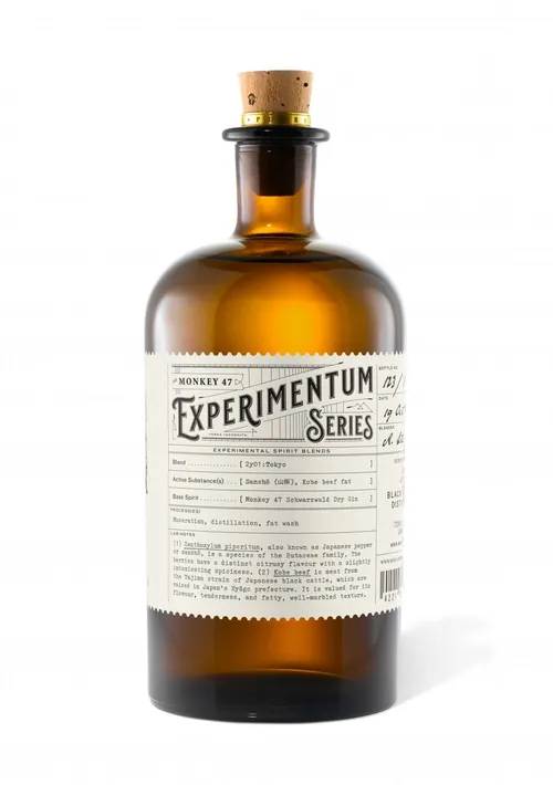 Monkey 47 Experimentum Series bottle, front label