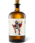 Monkey 47 Experimentum Series 2y08 bottle with a red-caped figure illustration