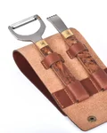 Monkey 47 Zest Like the Best peeler set in a leather case