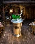 Gin Julep with mint in a silver julep cup