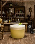 Macis Monkey Smash on ice in a miniature saloon setting