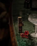 Vesper in a coupe with a lemon twist