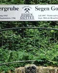 Sign at the Silbergrube Segen Gottes silver mine