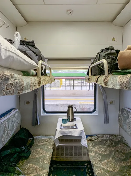 Sleeper compartment of the long-distance train